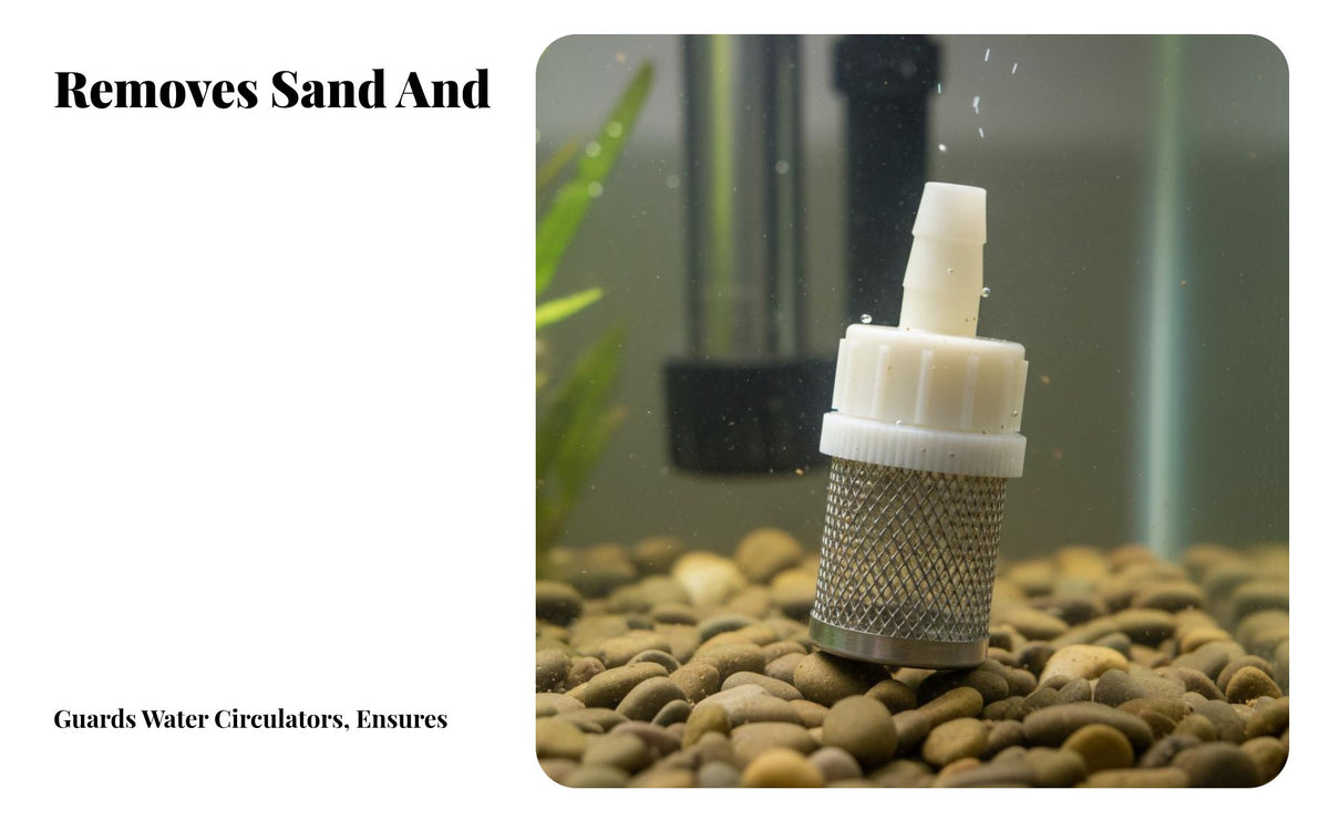 Water Pump Inlet Strainer Sediment & Debris Aquarium Pump Pre-Strainer Anti-Rust Stainless Steel Mesh Strainer for Garden Ponds, Hydroponics
