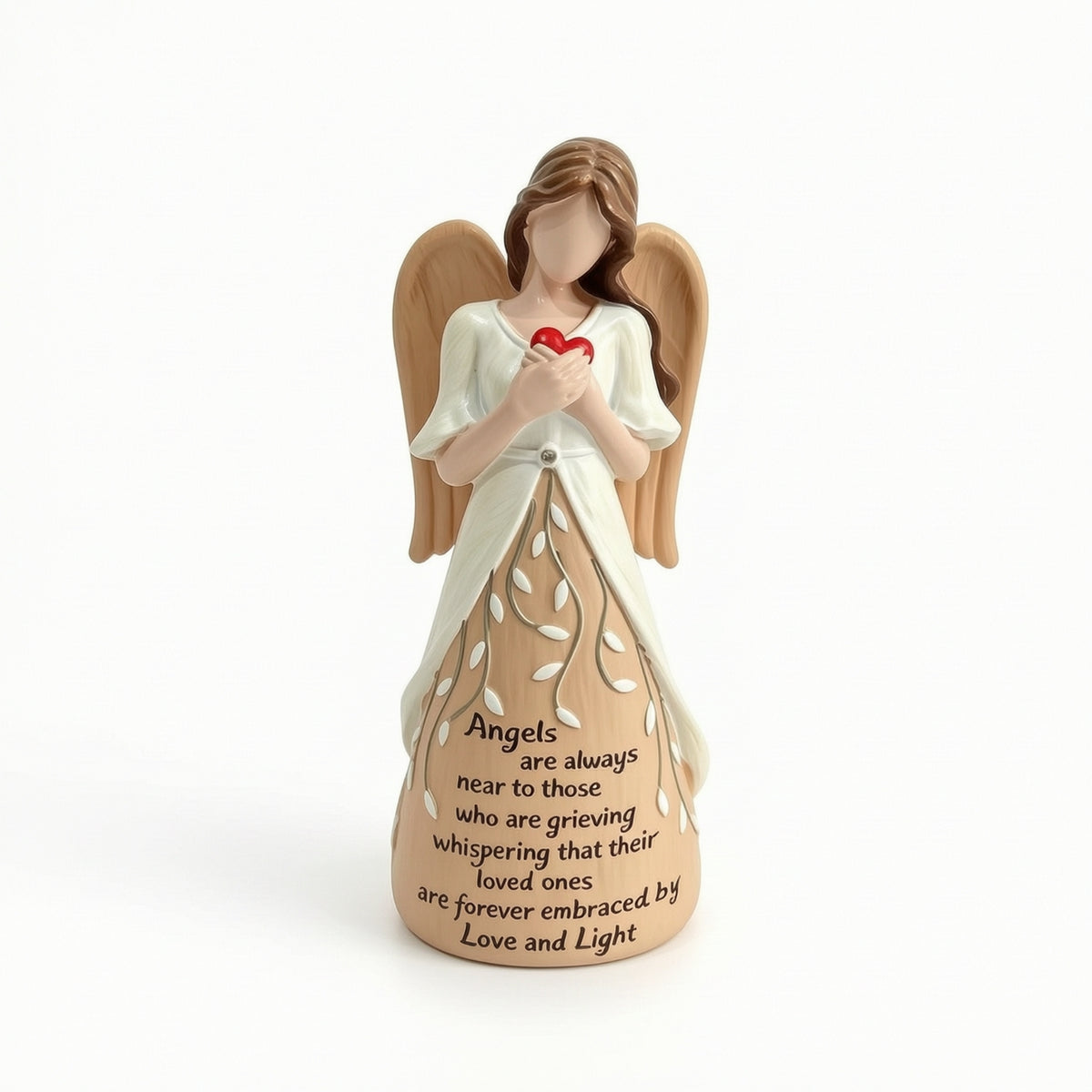 Memorial Resin Angel Figurine Sympathy Angel Figurine with Wings Guardian Ornament Peaceful for Grieving Families