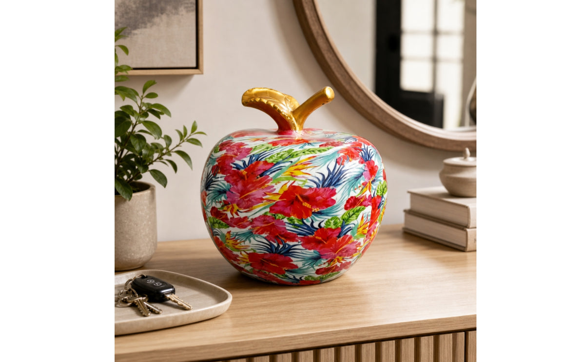 Fruit Candy Jar Resin Candy Jar with Lid Festive Tabletop Ornament for Seasonal Display