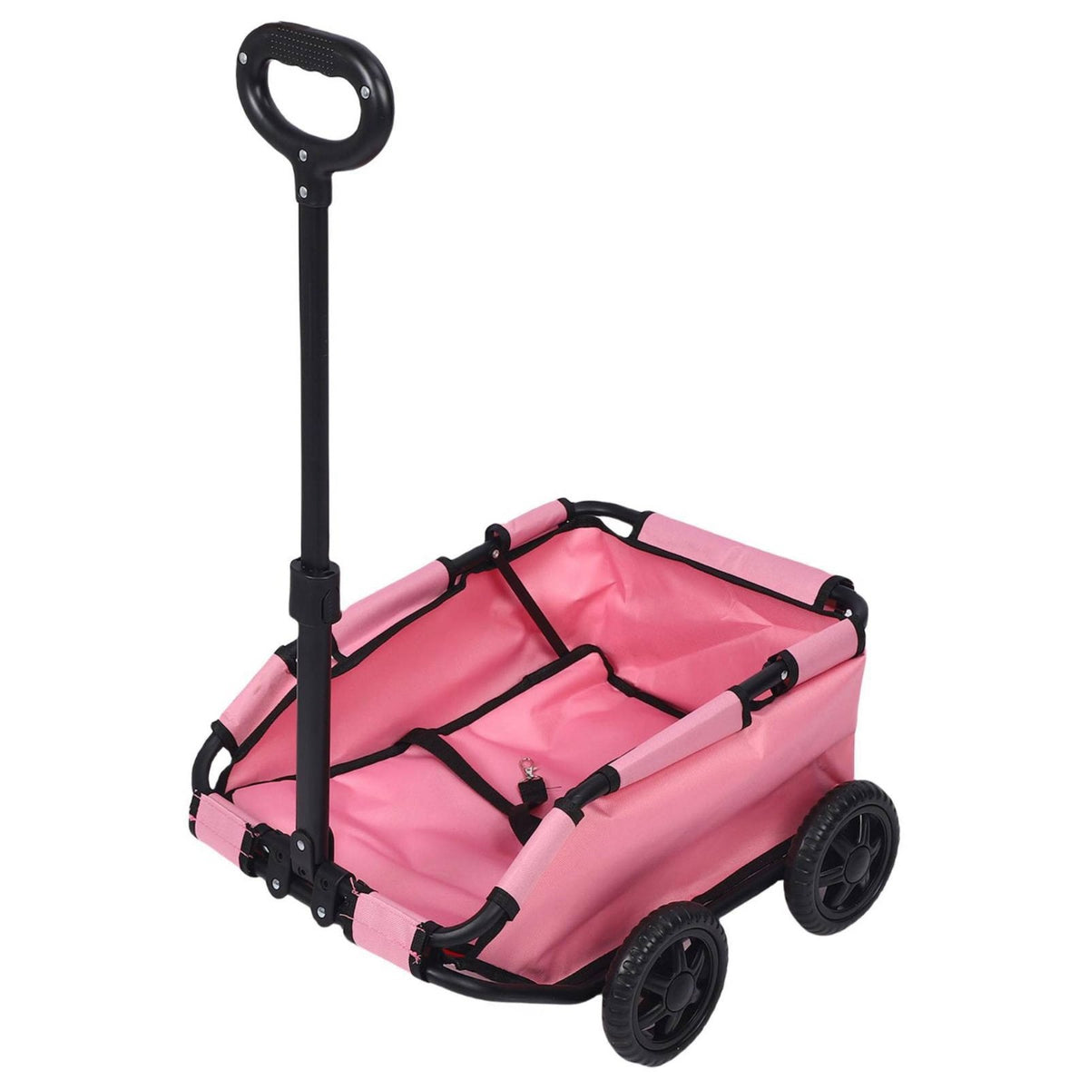 Lightweight Pet Transport Cart Portable Foldable Pet Trolley 4-Wheel Dog Wagon for Travel