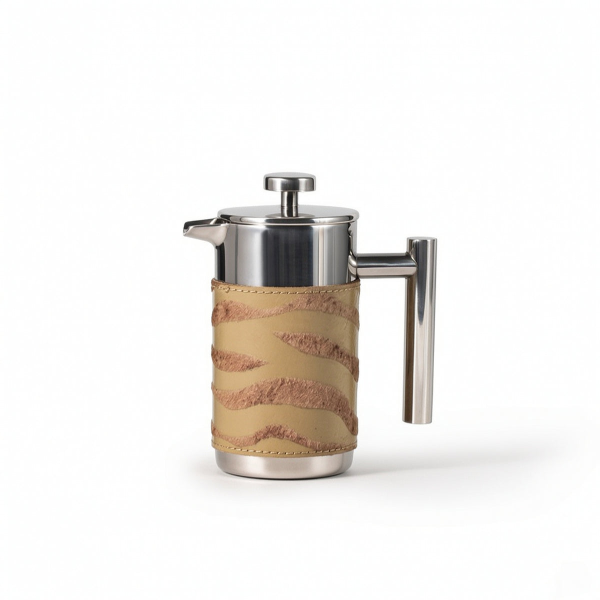 Coffee Plunger with Sleeve Shatterproof Stainless Steel Coffee Plunger for Campers, Office, Camping