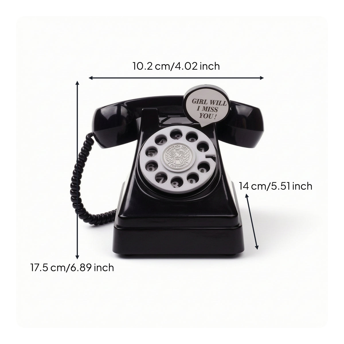 Rotary Phone Piggy Bank Vintage Telephone Piggy Bank Telephone-Shaped Cash Box Decorative Dial Phone Cash Box Nostalgic