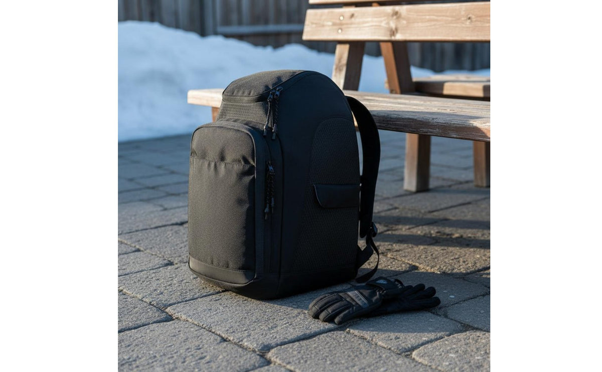 Ski Footwear Backpack Long-Lasting Ski Travel Backpack Helmet Compartment Bag Thickened Snowboard Footwear Bag Standing Mat