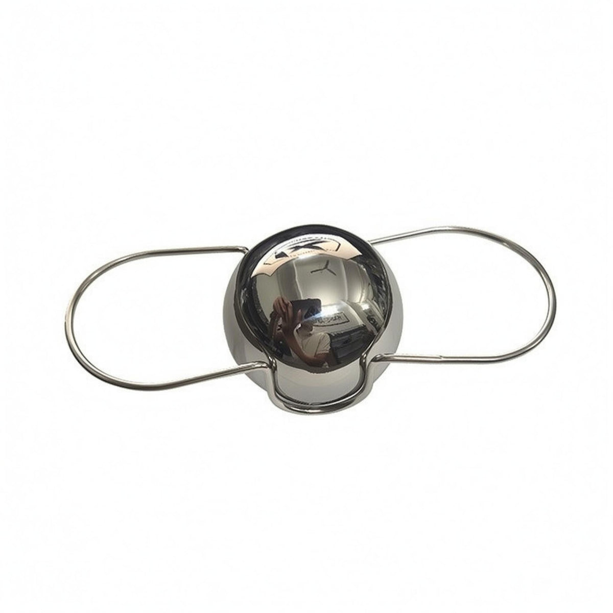 Open-Frame Stainless Steel Ice Ball Holder Centered Sphere Polished Metal Ice Ball Holder Instant Chill Bar Accessory Non-Diluting