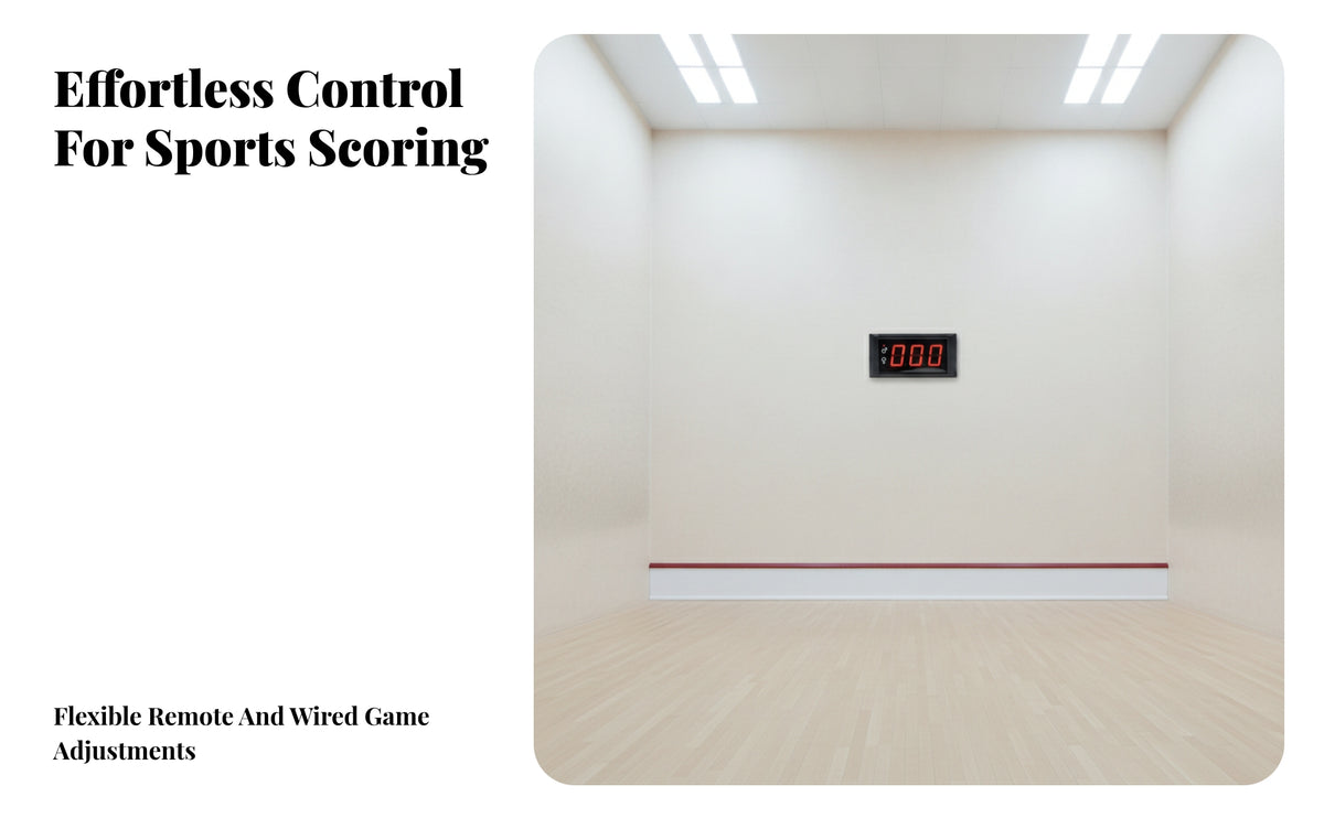 Compact Wall Ball Counter Wireless Control Electronic Wall Timer for Athletes, Coaches, Gym, Training Rooms, Tournaments