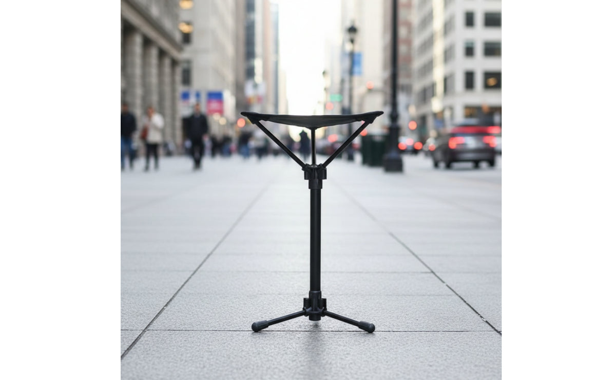 Telescopic Stool Outdoor Foldable Stool Sturdy Portable Seat for Anglers, Waiting in Line, Public Transit