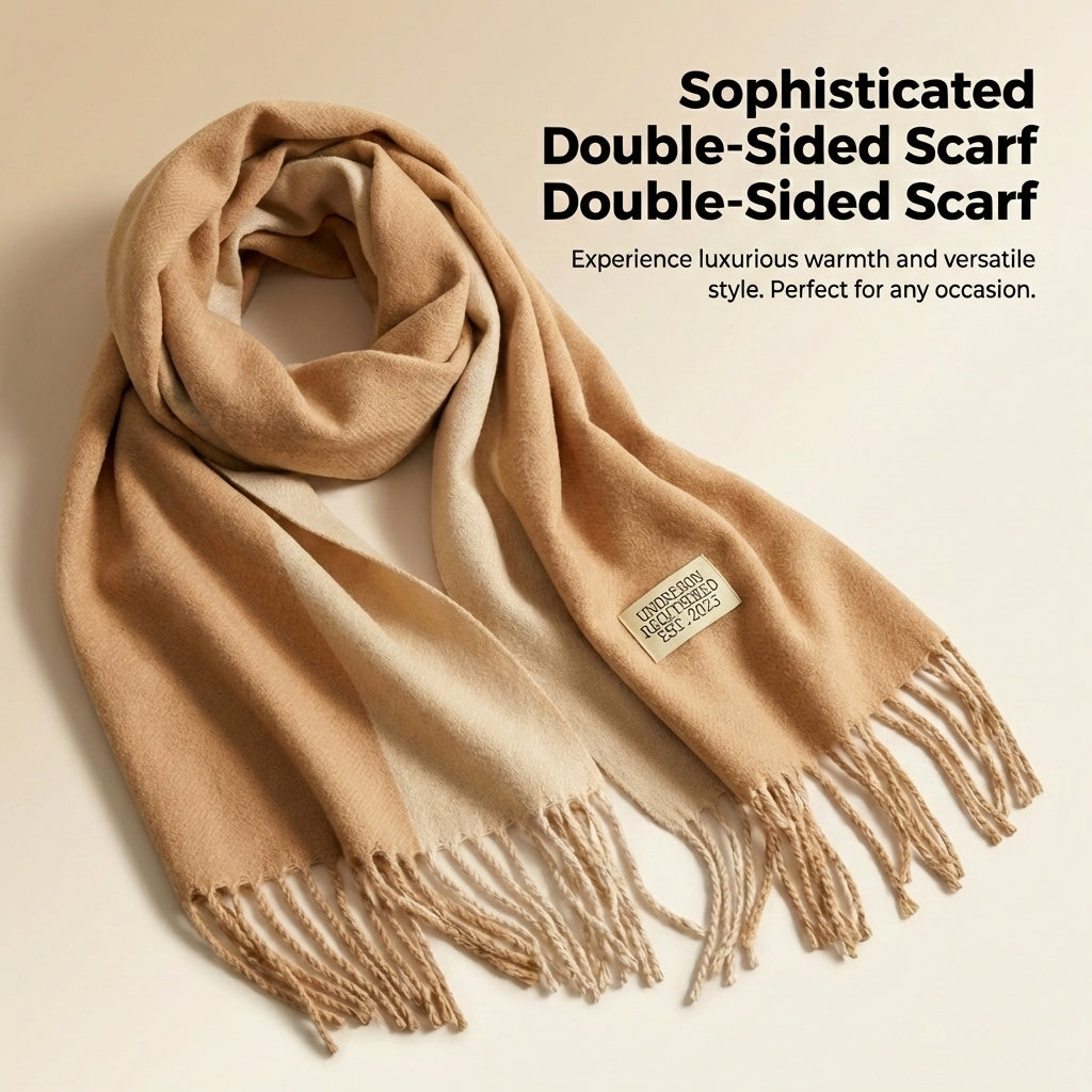 Cashmere Feel Scarf for Women, Reversible Double Sided Pashmina Shawls and Wraps, Winter Scarves for Girls, Stole
