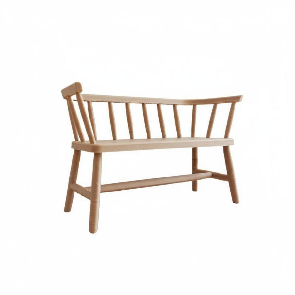 Dollhouse Bench Realistic Model 1/12 Scale Bench Photo Prop Miniature Wooden Loveseat for Hobbyists, Collectors