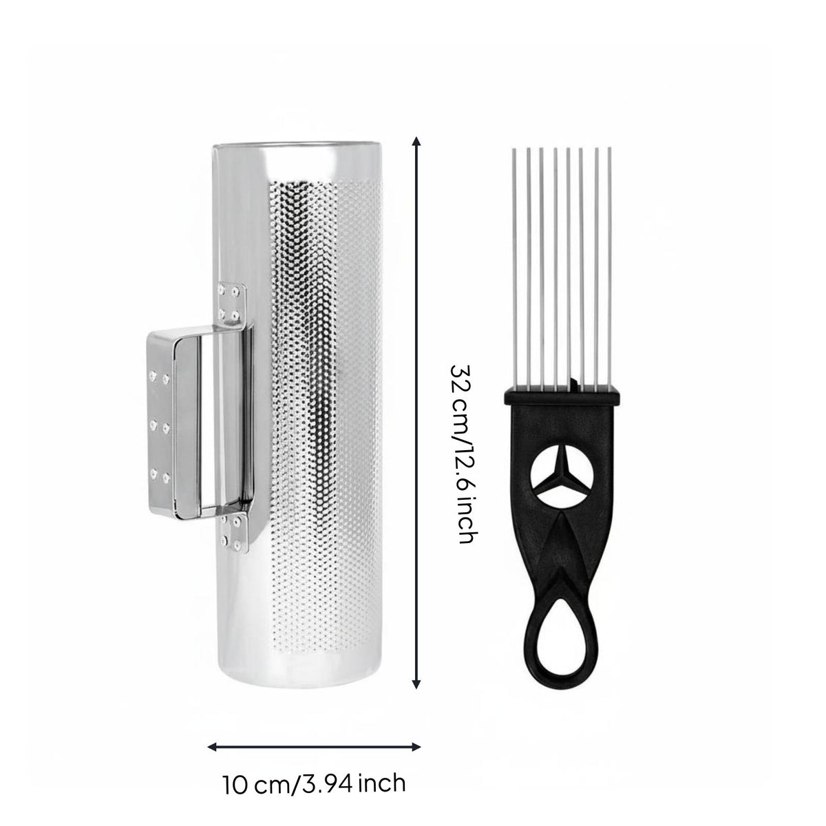Authentic Raspy Sound Metal Guiro with Scraper Easy to Play Guiro Instrument Side Handle Percussion Scraper Instrument Long-Lasting for Musicians, Students, Band Accompaniment, Live Performance, Music Class