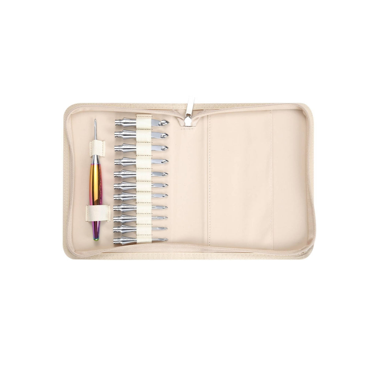 Organized Crochet Hook Set with Case Portable Crochet Hooks with Zippered Case Smooth Tool Compact for Crocheters