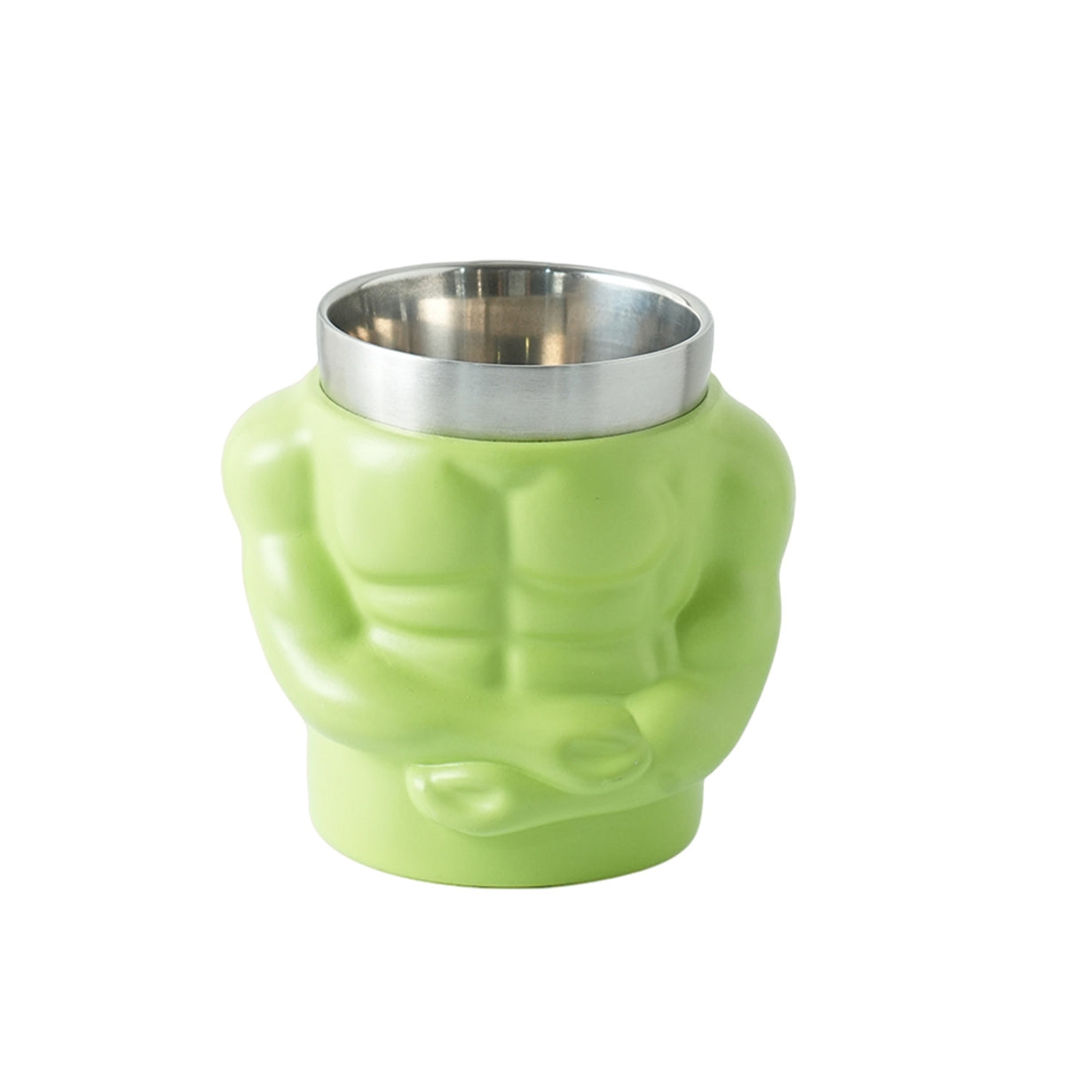 Stainless Steel Torso Cup Novelty Muscle Cup Sculpted Tumbler Brushed Metal for Hosts, Home Bar, Parties