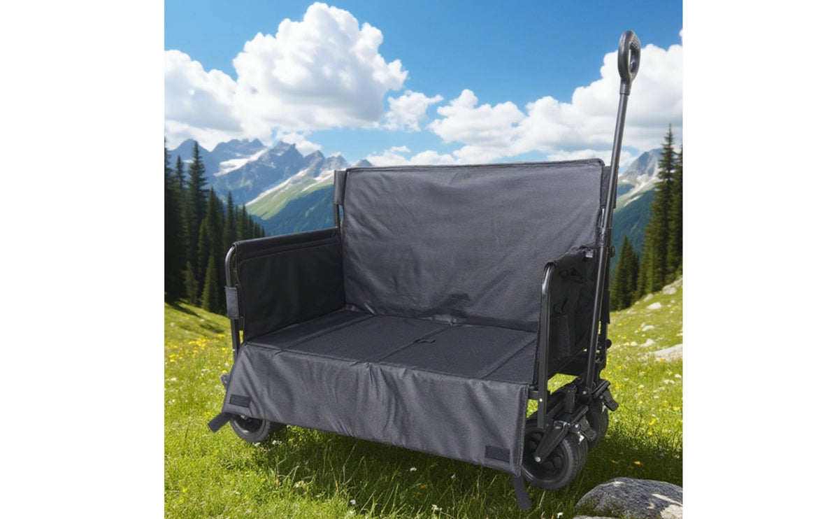 Heavy-Duty Wheels Collapsible Beach Wagon Multi-Function Beach Wagon Portable for Outdoor, Market Stall