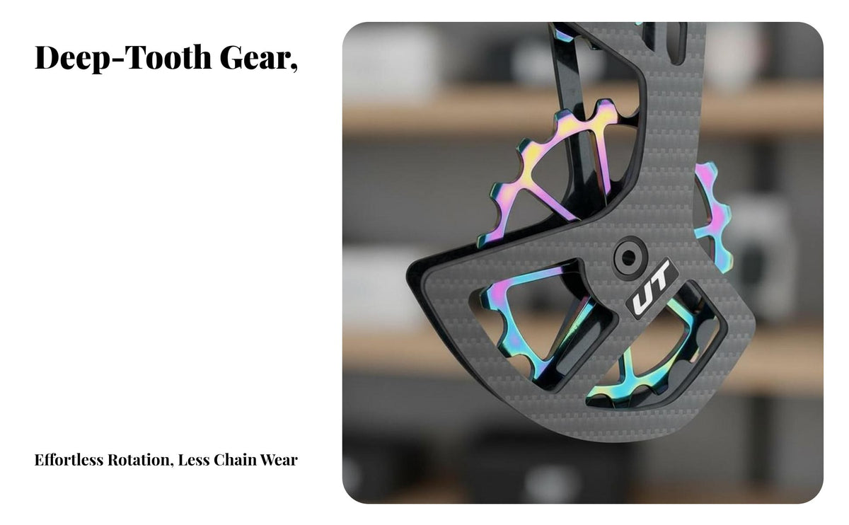 Carbon Fiber Derailleur Frame Ceramic Bearings Oversized Pulley Wheel System Oversized Guide Wheel Frame Lightweight