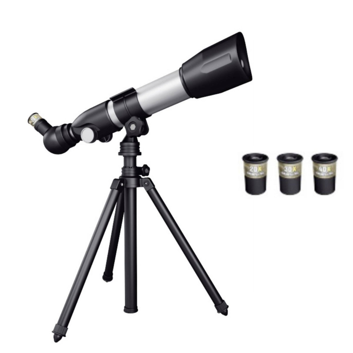Astronomical Telescope Stable Tripod Stargazing Telescope Fully Coated Optics Science Toy for Students, Kids, Outdoor
