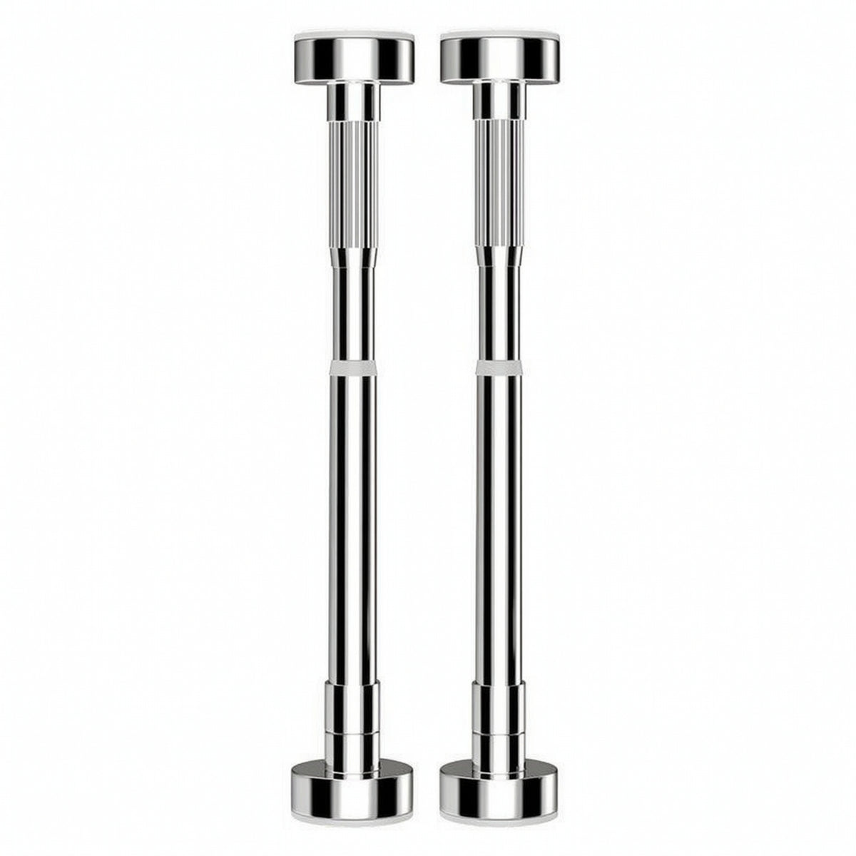 2 Pieces Adjustable Sink Support Rod Stainless Steel Telescopic Support Rod with Round Base Heavy Duty Cargo Bar No-Drill for Homeowners, Renters, Bathroom Washbasin