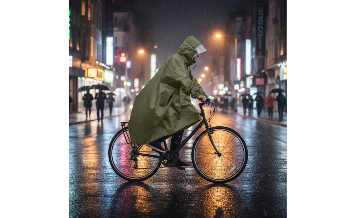 Tear-Resistant Material Hooded Rain Poncho Lightweight Waterproof Rain Poncho Backpack Cover Hooded Raincoat Adjustable Hood