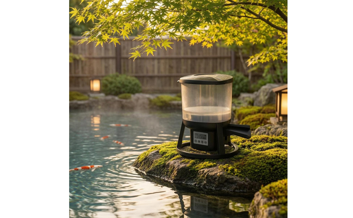 Aquatic Feeder Configurable Automatic Pond Feeder Rechargeable for Koi Keepers