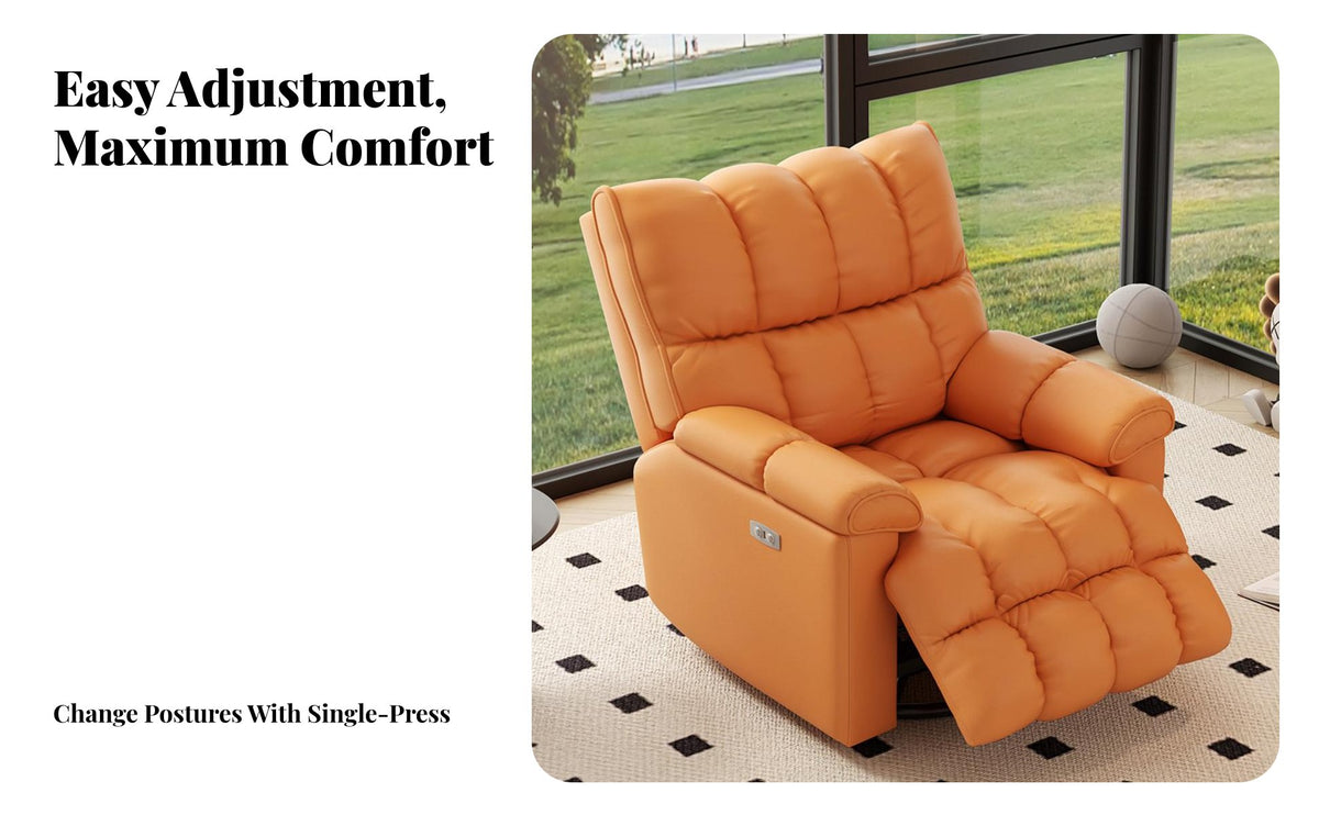 Adjustable Recline Electric Rocking Recliner Full Body Support Single Sofa 360-Degree Swivel Lounge Chair Ergonomic Design for Adults, Home Theater Enthusiasts, Seniors, Living Room, Bedroom