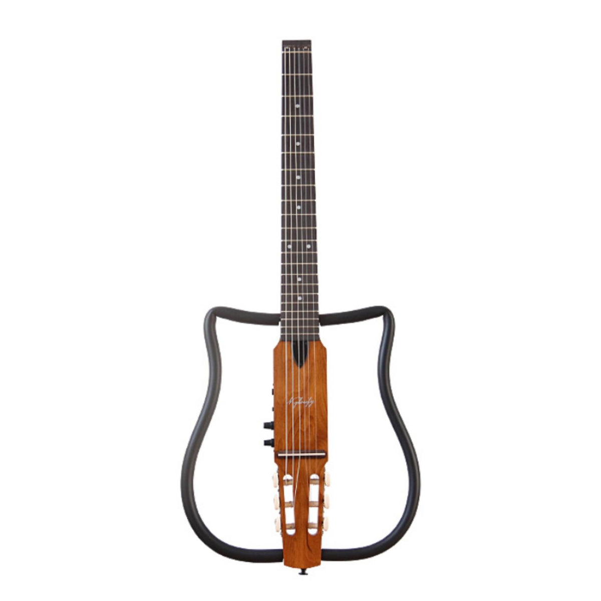 Folding Guitar Roasted Maple No-Headstock Guitar Foldable for Journeyers, Students, Practice