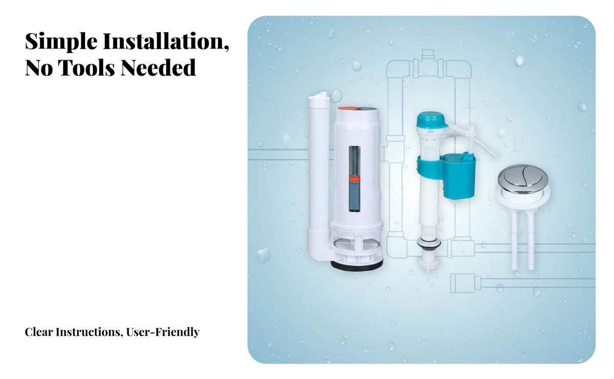 Easy Installation Toilet Fill and Flush Valve Kit Adjustable Height Universal Toilet Reservoir Repair Kit Resistant Plumbing Supplies for Homeowners, DIY Enthusiasts, Property Managers, Bathroom, Home Improvement, Restroom, Residential Properties