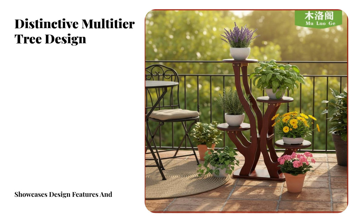 Nordic design Multi-Tiered Plant Stand Space-Saving Multi-Level Planter Shelf Large Capacity Home Furnishing adaptable Use for Homeowners, Apartment Dwellers, Decorators, Living Room, Balcony, Indoor, Bedroom