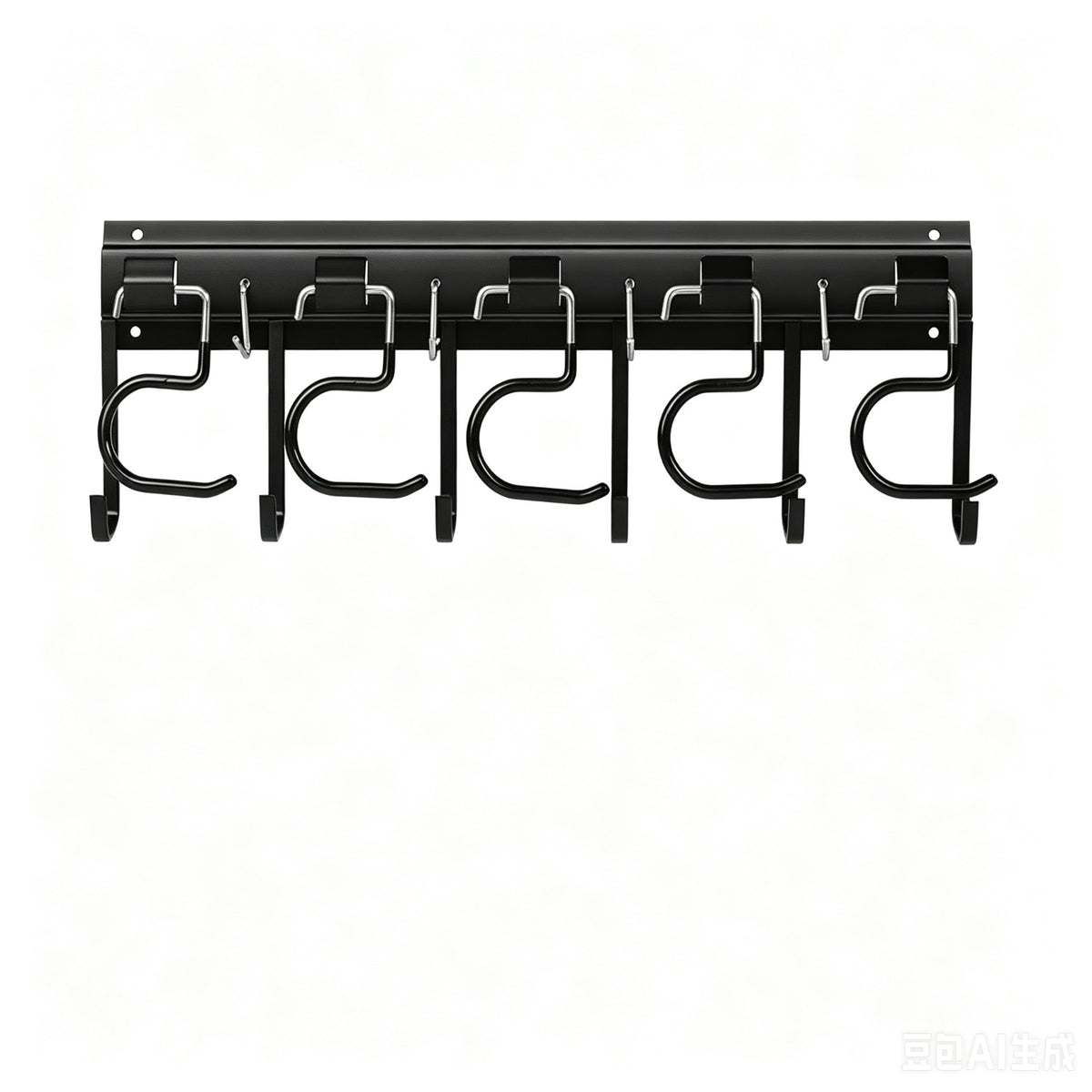 Wall Hook Rack Compact Mop and Broom Rack Sturdy Mop and Broom Organizer for Shed
