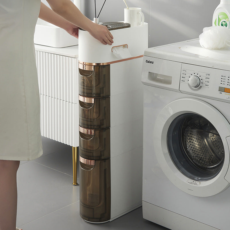 Narrow Storage Cabinet with Drawers for Bathroom, Kitchen, Living Room