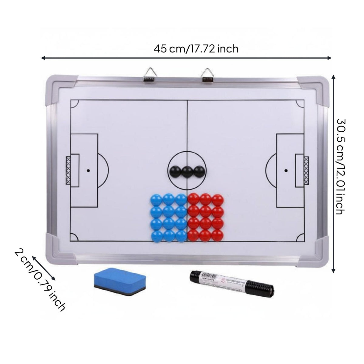 Aluminum Frame Attractive Basketball Strategy Board Portable Attractive Basketball Coaching Board Hangable for Training, Game Day