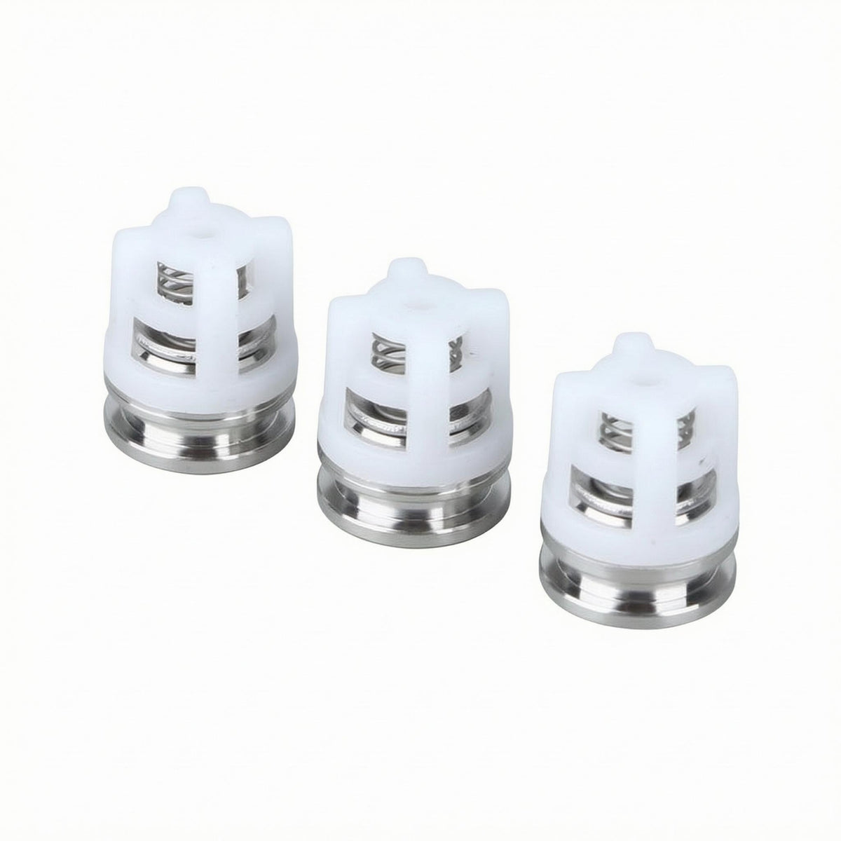 3 Pieces 1-Way Valve Plastic Body Coiled Component-Loaded Valve Machine Accessory Backflow Control Compact Round for Pump