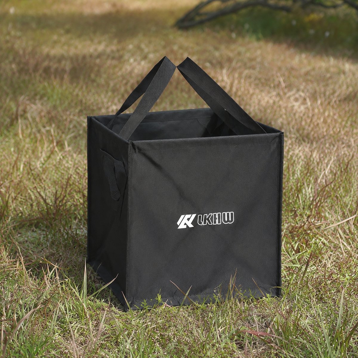 Car Camping Trash Bin 50.5L Large Capacity Foldable Outdoor Camping Waterproof Cloth 39x36x36cm