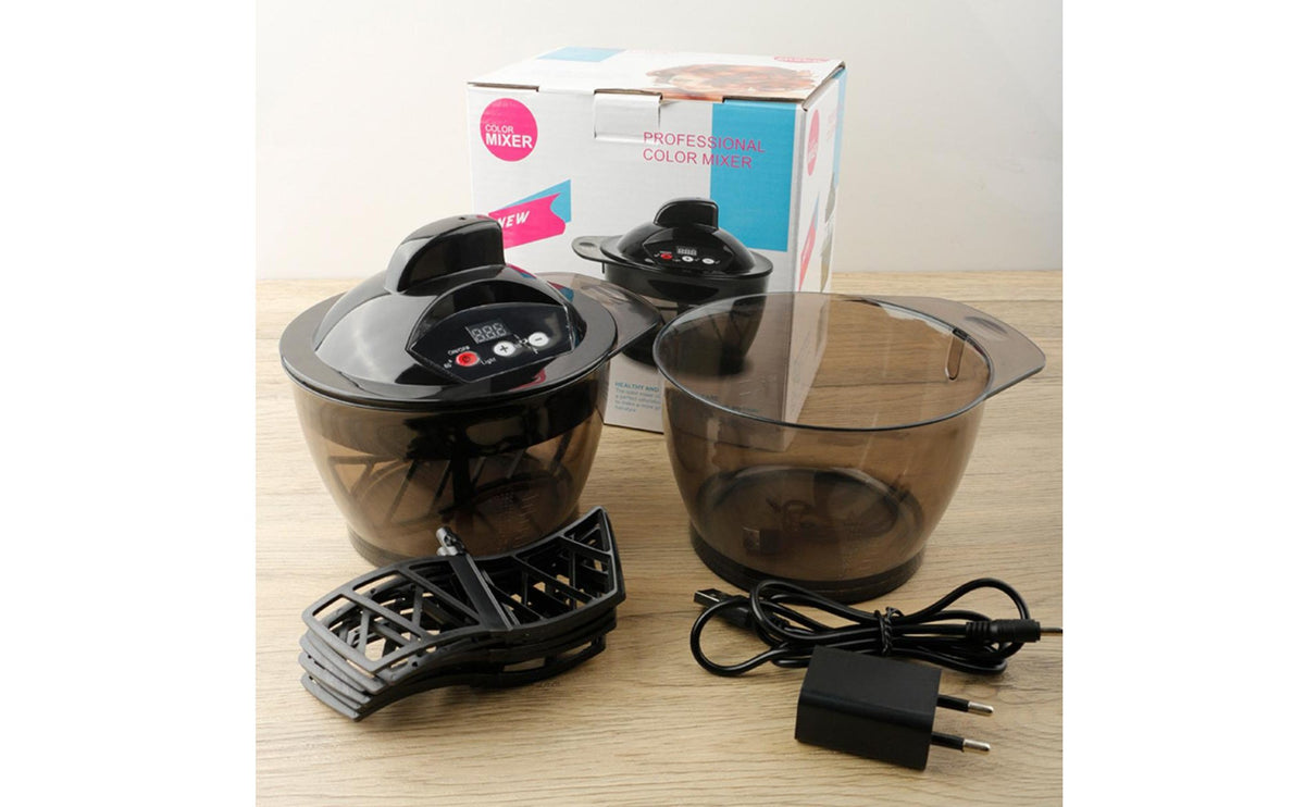 Automatic Color Mixing Bowl Anti-Slip Base Self-Stirring Hair Cream Bowl Easy to Clean Automatic Hair Dye Mixer for Colorists, Barbershop