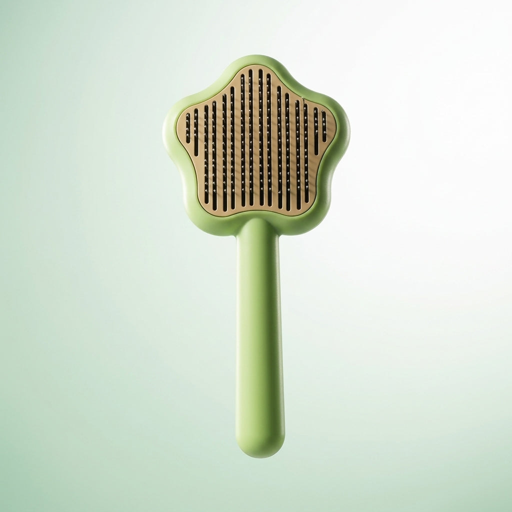 Cat Brush and Pet Hair Remover for Dog Grooming, Self Cleaning Dog Brush with Release Button, Round Head Comb for Cat Grooming, Shedding Tool