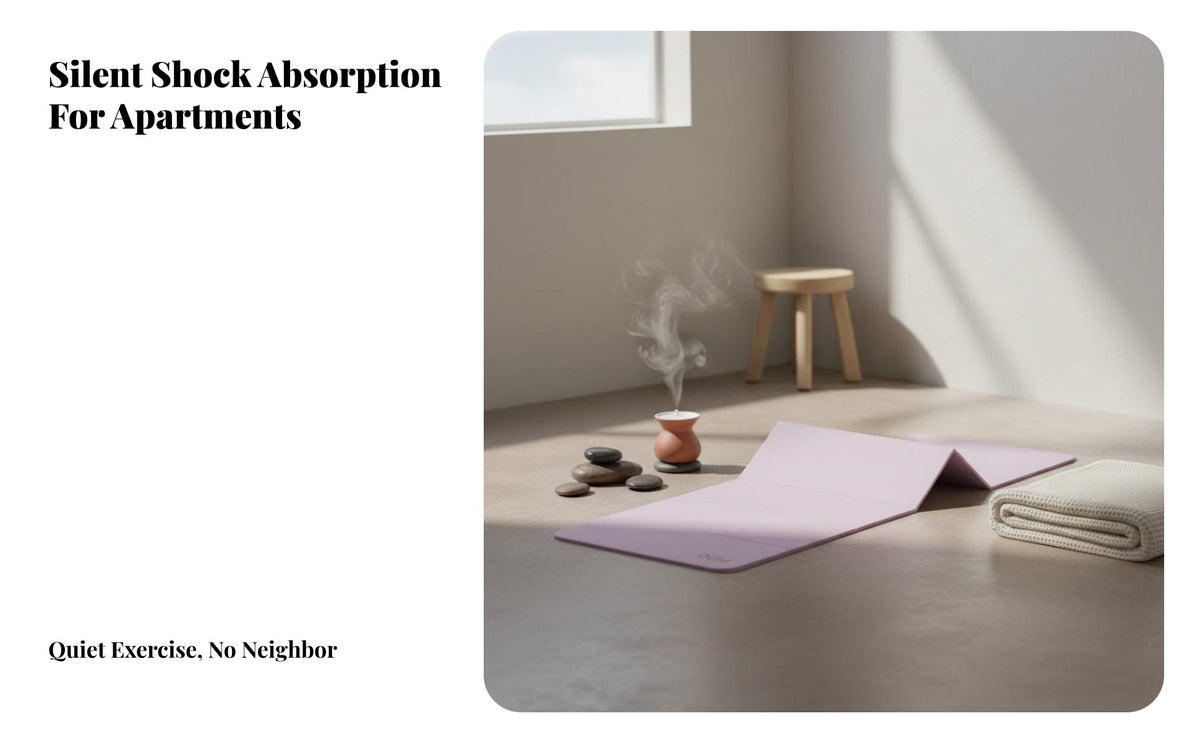Non-Slip Foldable Exercise Mat Shock Absorption Folding Exercise Mat Thickened Quiet for Home Use, Gym