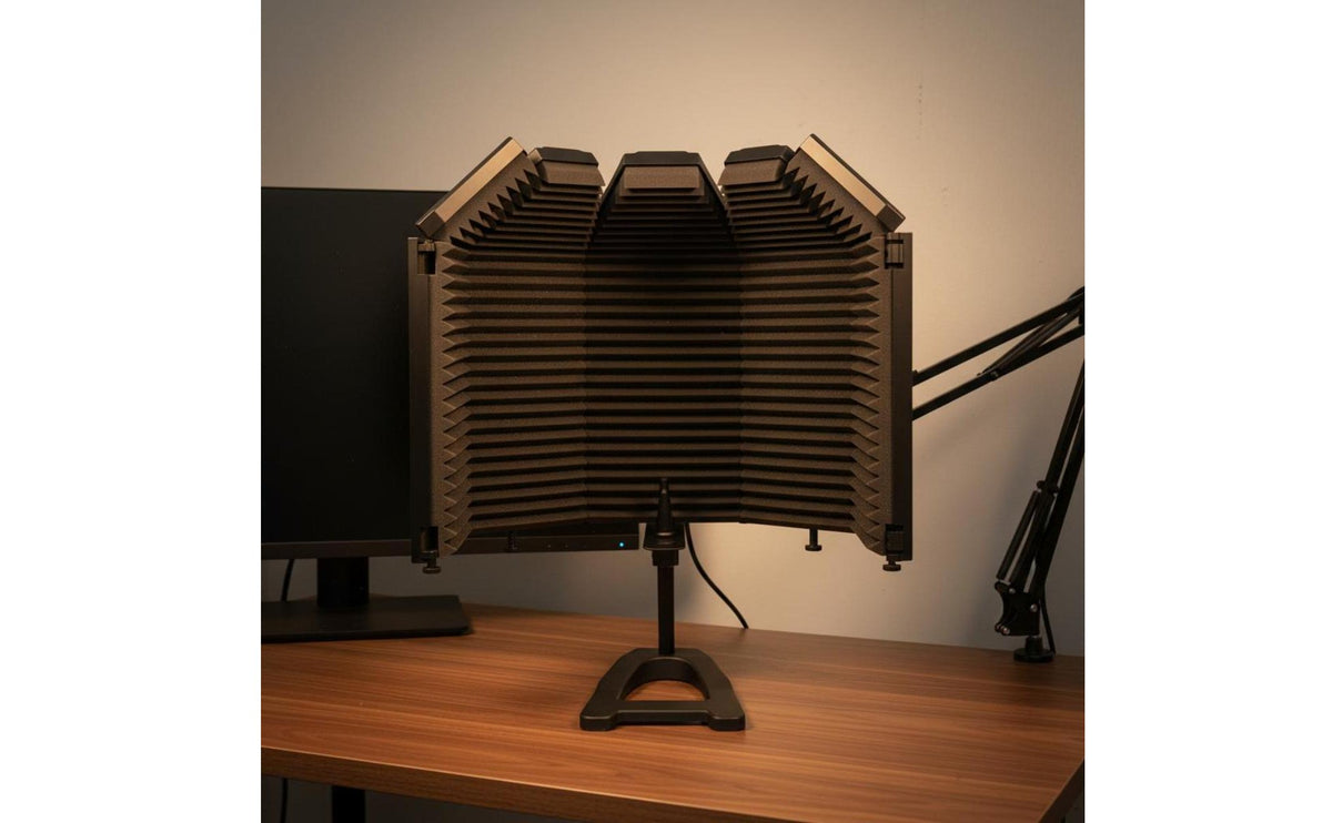 5 Panel Noise Reduction Screen Noise Reduction Folding Soundproof Panel Wind Protection Sound Pickup Equipment Reflection Screen