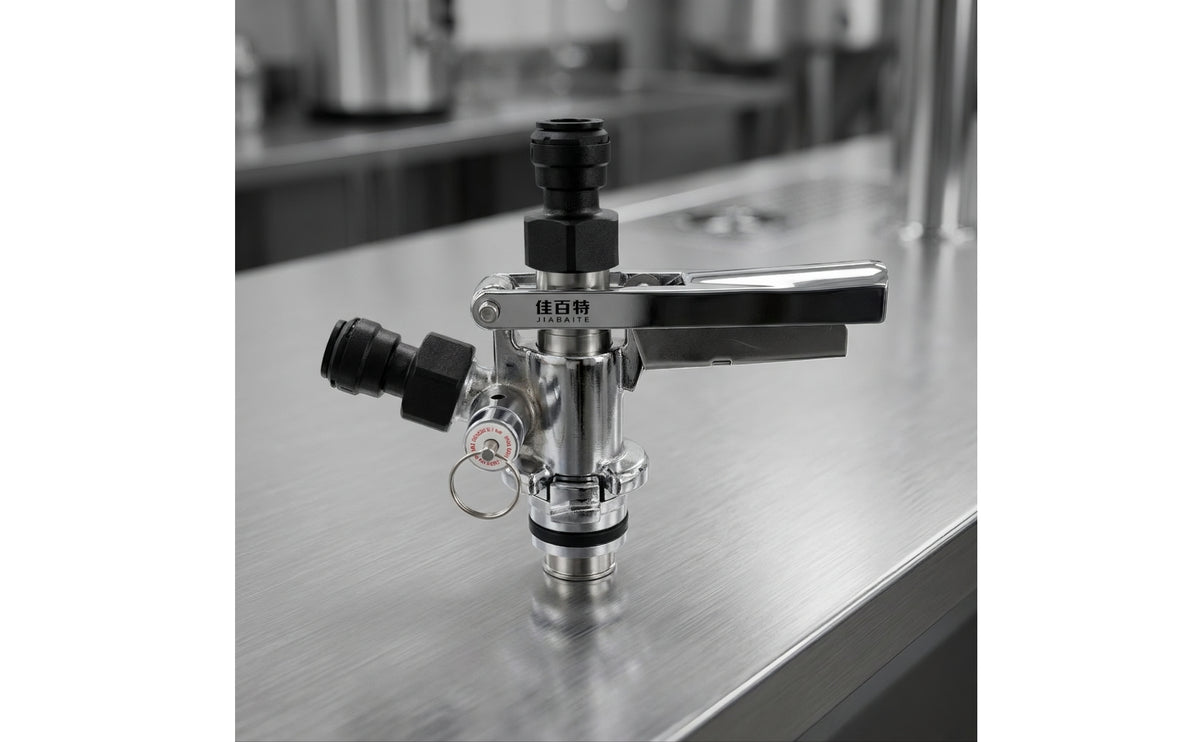 Keg Coupler with Lever Handle Reliable Keg Coupler with Pressure Relief Release Mechanism Beer Dispenser for Homebrewers Workstations