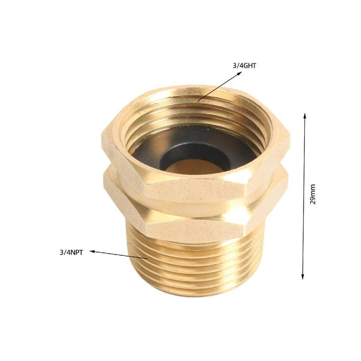 14 Pieces Brass Garden Hose Adapter Leak-Proof Brass Hose Connector Set Leakproof 3/4 Inch Thread Adapter Kit Rustproof for Gardeners, RV Owners, Gardening, Pressure Washer