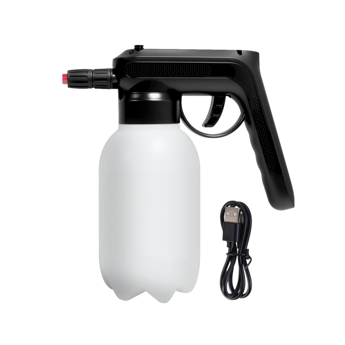 1500 Ml Electric Foam Spray Bottle Type-C Charging Rechargeable Foam Sprayer Black Handle Car Wash Spray Bottle Battery Powered