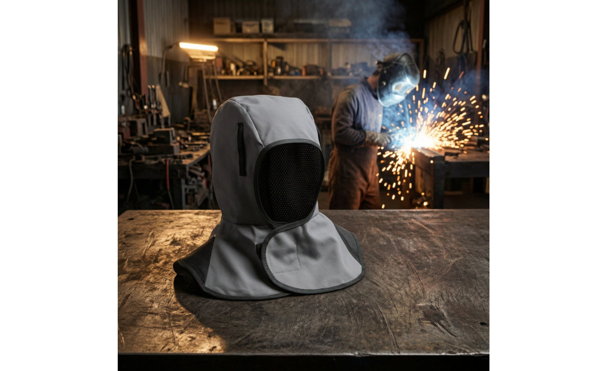 Welder's Hood with Shoulder Drape | Resistant, Breathable, welder's hood with Neck Shoulder Drape, for Workshops