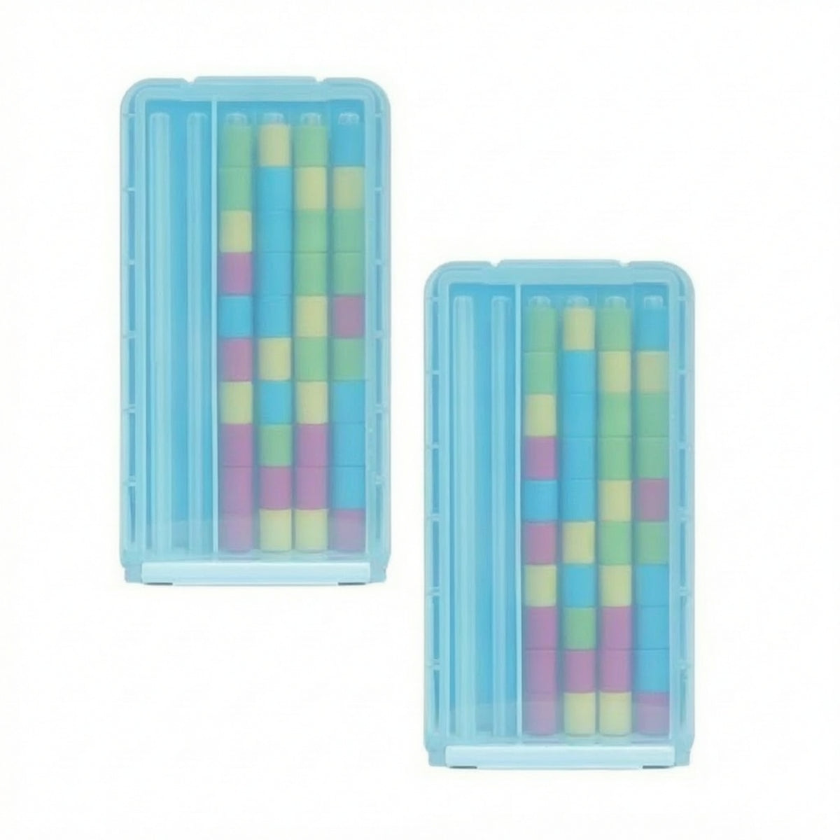 2 Pieces Colorful Color Stack Challenge Game Hands-on Color Matching Stacking Game Educational Smooth for Travel