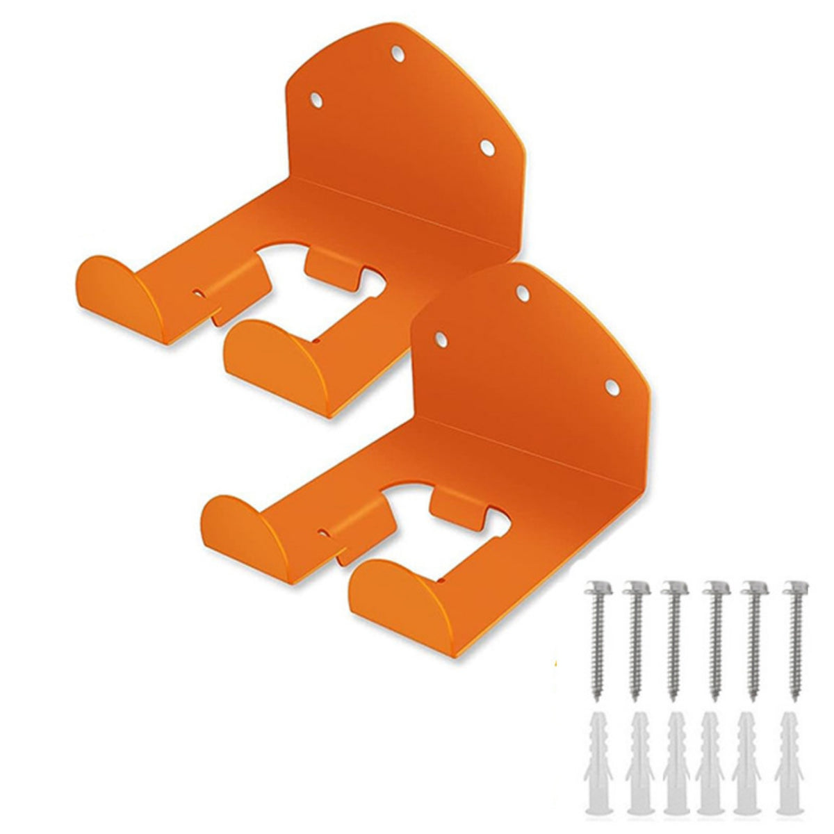 2 Pieces Wall Mount Tool Wall-Mounted Storage Saving Organizer Tool Hook for Garage