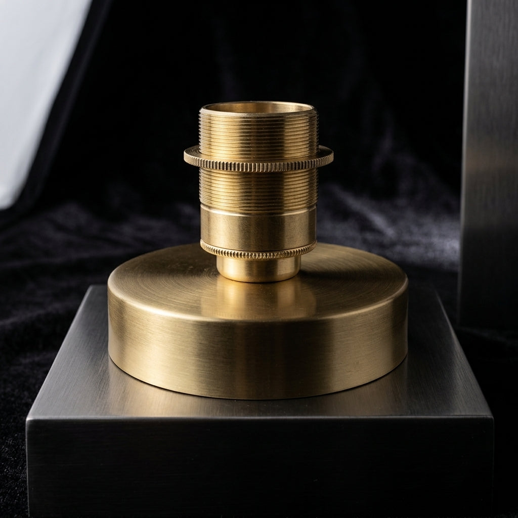 Ceiling Light with Integrated Switch, Solid Brass Ceiling Rose and Light Fitting, E27 Lamp Holder for Living Room Pendant Light, Hanging Light