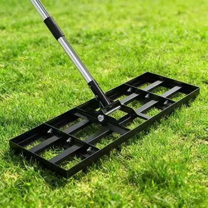 Golf Course Leveling Rake Stainless Steel Spliceable Rod Multi-Functional Lawn Rake