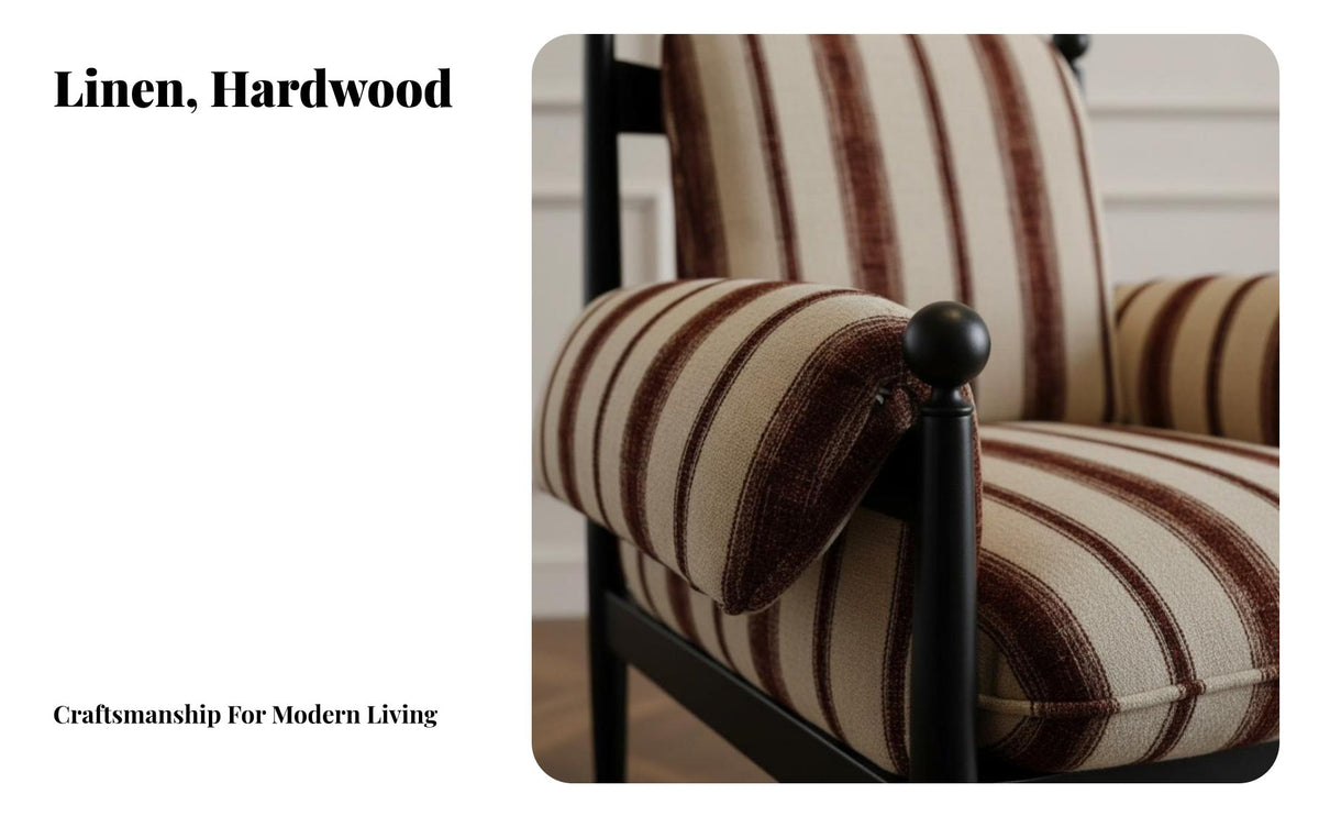 French Vintage design Highrear Wooden Armchair Removable Cover Upholstered Armchair easy-clean seat pad Accent Chair mid-centuryera Design for Homeowners, Adults, Renters, Living Room, perusing corner, Bedroom, Apartment