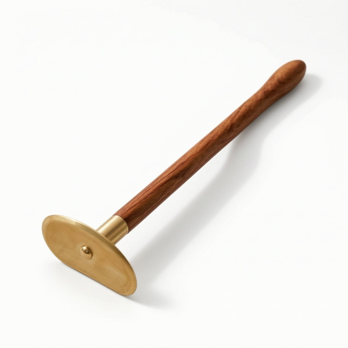 Brass Gua Sha Scraper with Wooden Handle Long-Lasting Scraper with Wooden Handle Hygienic Metal Gua Sha Board Portable for Adults