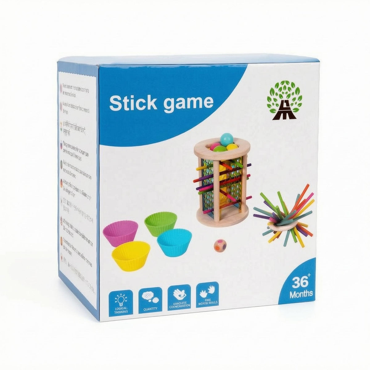 Colorful Wooden Stick-Pulling Game Multicolored Wooden Tabletop Game Perforated Balancing Stick Toy Compact for Children