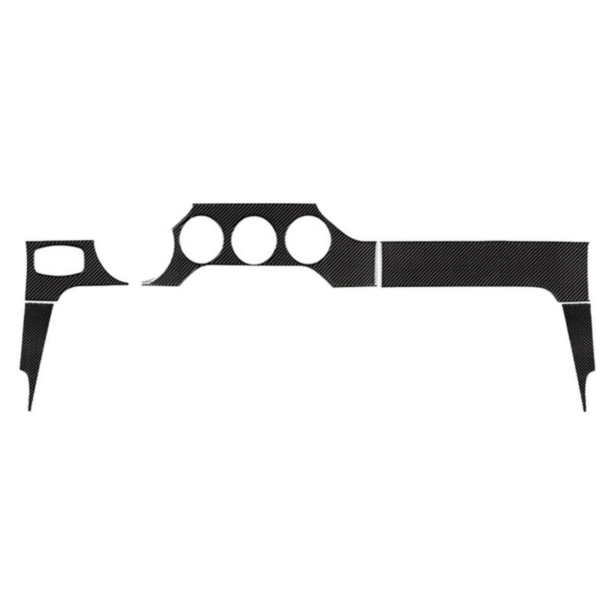 5 Pieces Instrument Panel Trim Sticker Decorative Dashboard Trim Sticker Stylish for Automotive Enthusiasts