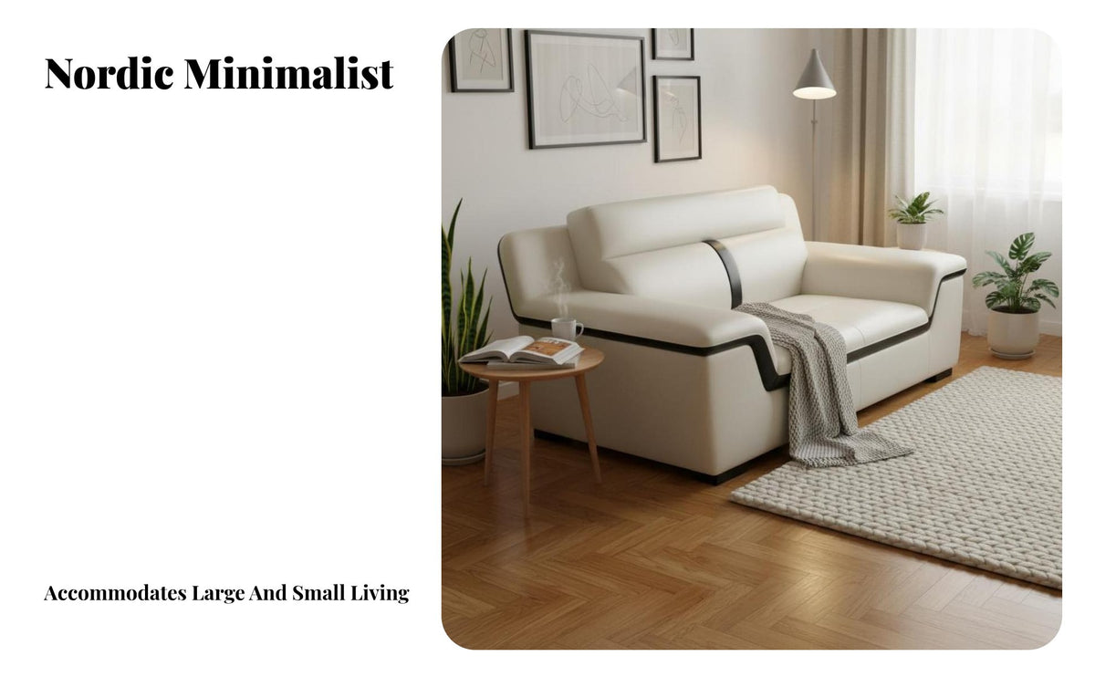 L-Shaped Sectional Sofa Genuine Leather Living Room Seating Corner Configuration Couch for Apartment Dwellers, Homeowners, Lounge Area, Lounging, Home