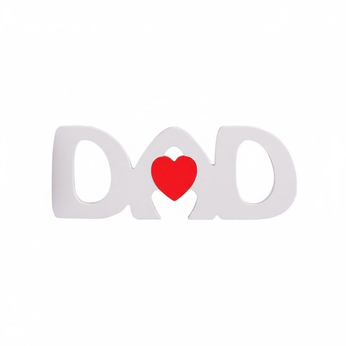 Father's Day Gift Freestanding DAD Sign Self Standing DAD Letter Block Heartwarming Design Freestanding Desk Decoration for Shelf Decor
