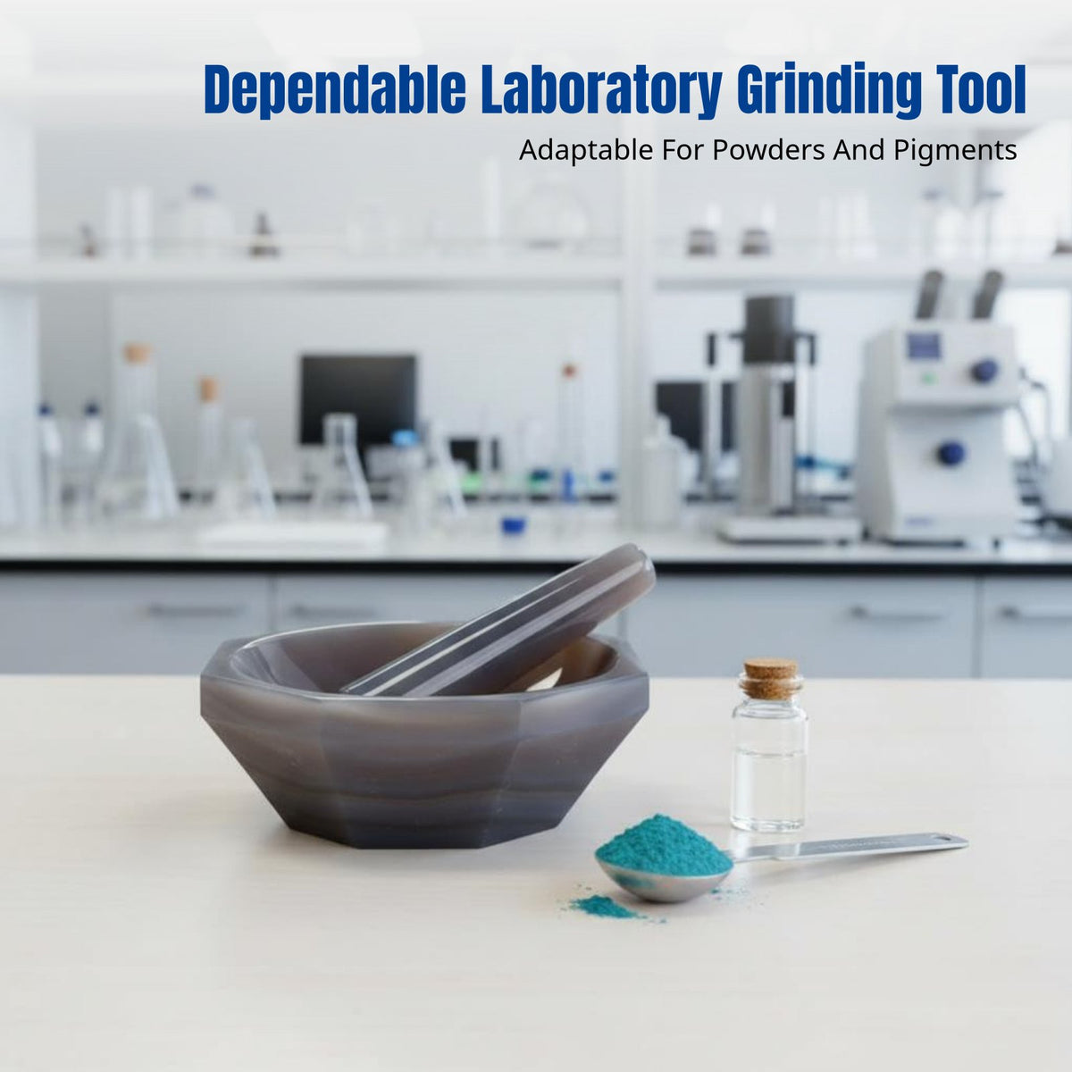 Natural Stone Grinding Bowl, Laboratory Pestle, Durable, Handmade, Multi-Size for Powder Pigment Medicine