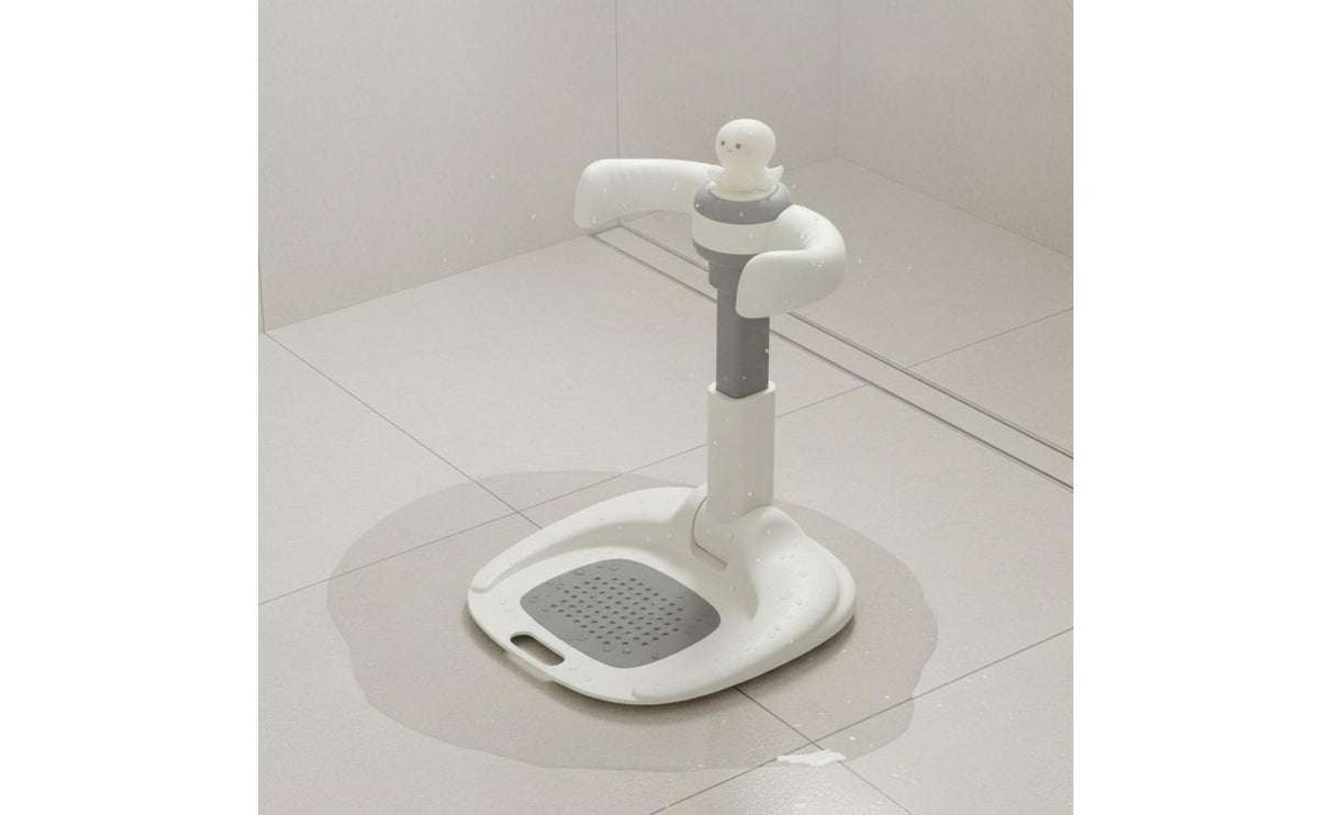 Infant Standing Bath Aid Non-Slip Base Infant Washing Station Multi-Functional Foldable Young Child Bathing Rack for Infants, Young Children